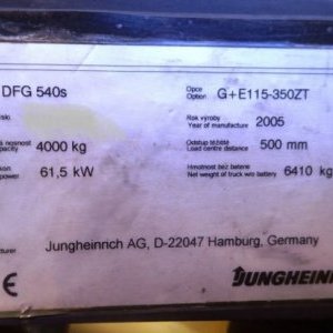 foto stapler lade 4t diesel Jungheinrich DFG 540S