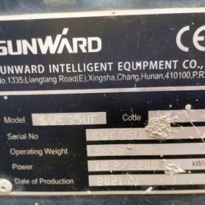 foto 3.85t minikettenbagger Sunward SWE35UF