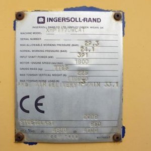 foto INGERSOLL RAND XHP 1170 WCAT